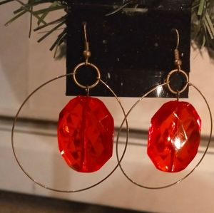 Red earrings